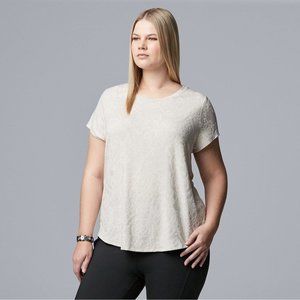 Simply Vera Wang Jacquard Tee